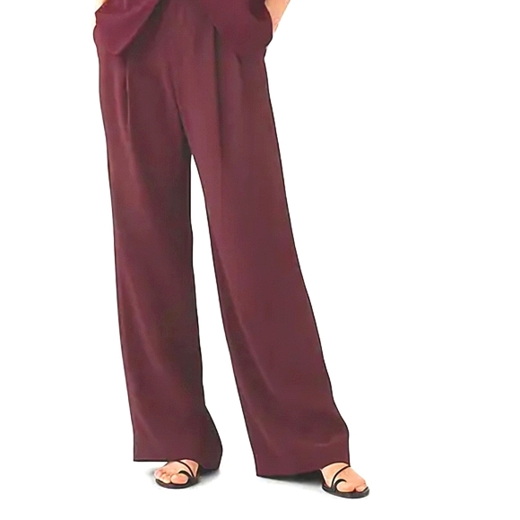 GAP Red Wide Leg Pants Flowing High-Waisted Design - Picture 1 of 2